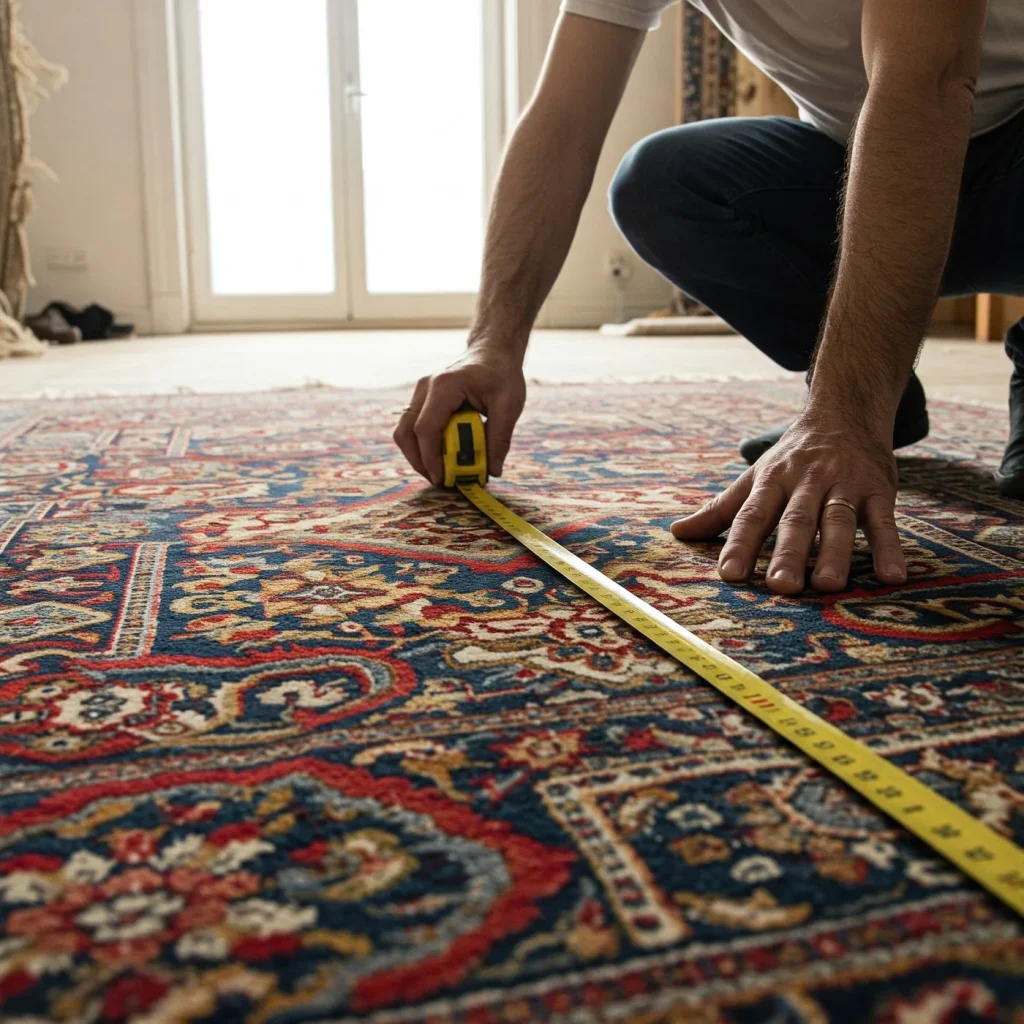 Halı ölçüsü alırken metre kullanımı