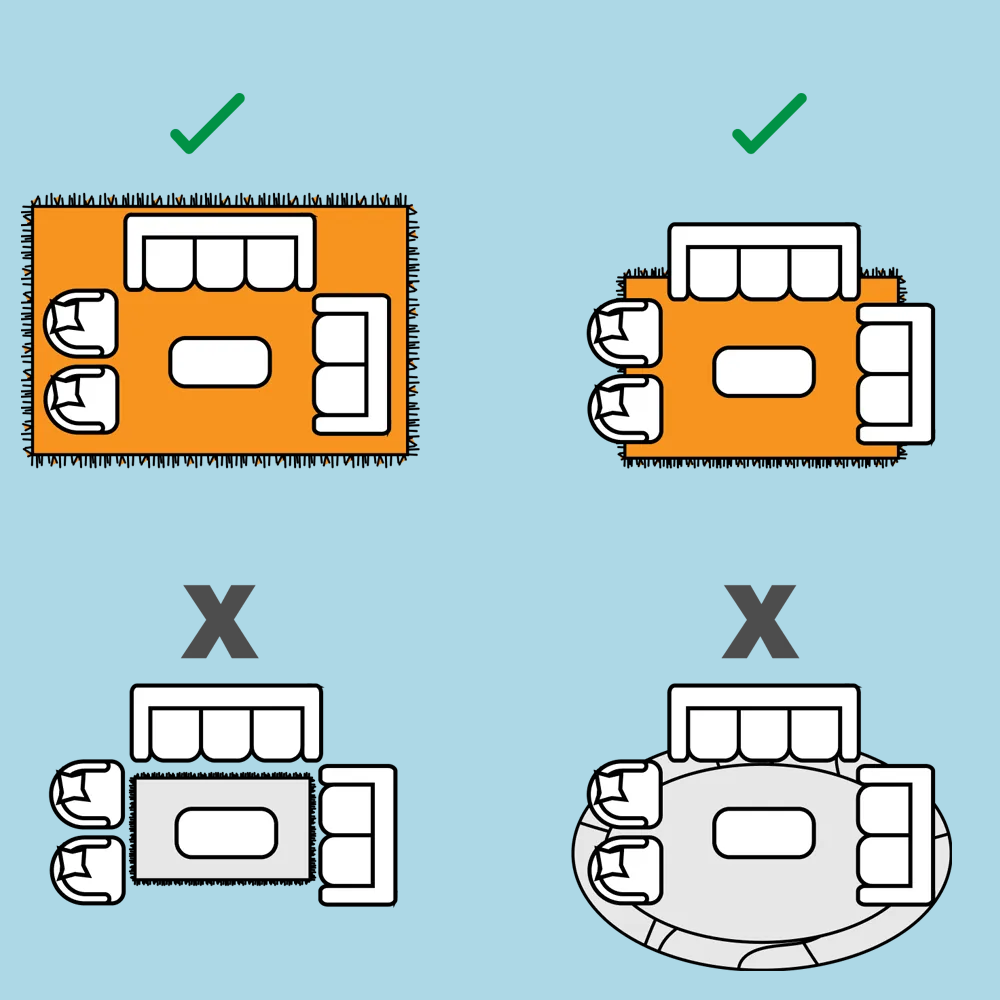 Salon halısı ölçü rehberi görseli