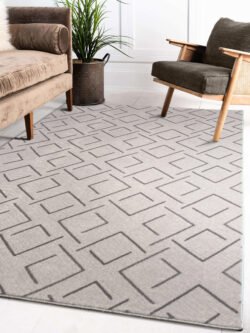 Plato Halı Parantez Sultan Lüks Oturma Odası, Salon, Antre, Yıkanabilir Polyester Kaymaz Taban Gri Halı