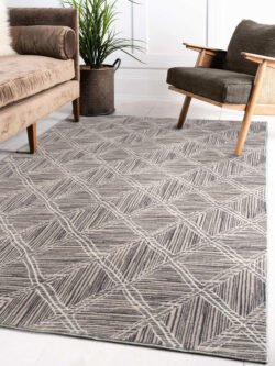 Plato Halı Parantez Mozaik Lüks Oturma Odası, Salon, Antre, Yıkanabilir Polyester Kaymaz Taban Halı