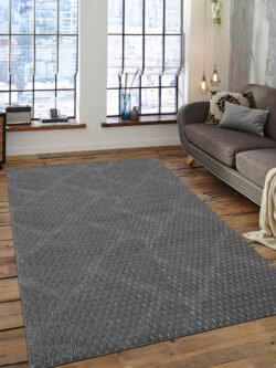 Vitrin Halı Mozaik Lüks Oturma Odası, Salon, Antre, Yıkanabilir Polyester Kaymaz Taban Halı Antrasit