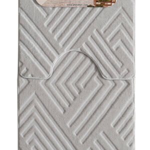 Plato Halı Opqo 2’li Set Premium Banyo Takımı 50×60 (Klozet) – 60×100 Klozet Takımı - Banyo Paspası