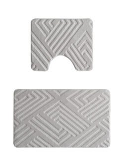 Plato Halı Opqo 2'li Set Premium Banyo Takımı 50x60 (Klozet) - 60x100 Klozet Takımı