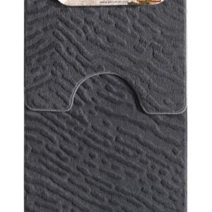 Plato Halı Opqo 2’li Set Premium Banyo Takımı 50×60 (Klozet) – 60×100 Klozet Takımı - Banyo Paspası