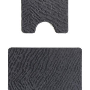 Plato Halı Opqo 2’li Set Premium Banyo Takımı 50×60 (Klozet) – 60×100 Klozet Takımı - Banyo Paspası