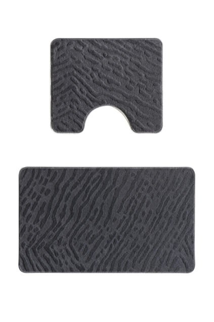 Plato Halı Opqo 2’li Set Premium Banyo Takımı 50×60 (Klozet) – 60×100 Klozet Takımı - Banyo Paspası