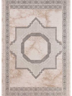 Lynosse Krem Halı Yumuşak Oturma Odası Salon Çocuk Odası Mutfak Halısı P1163