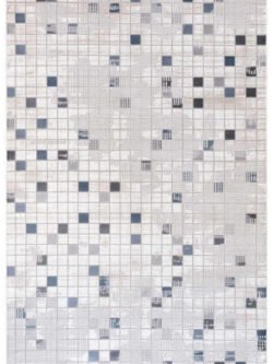 Bafra Beyaz Mavi Halı Yumuşak Oturma Odası Salon Çocuk Odası Mutfak Halısı P1190