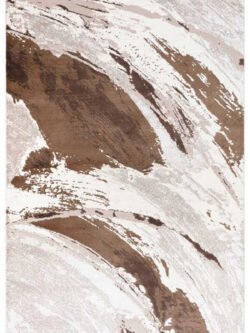 Bafra Beyaz Kahverengi Halı Yumuşak Oturma Odası Salon Çocuk Odası Mutfak Halısı P1197