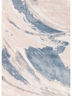 Bafra Mavi Beyaz Halı Yumuşak Oturma Odası Salon Çocuk Odası Mutfak Halısı P1197