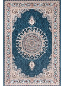 Amasra Mavi Halı Yumuşak Oturma Odası Salon Koridor Çocuk Odası Mutfak Makine Halısı P256d