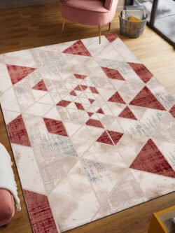 Lynosse Mercan Halı Yumuşak Oturma Odası Salon Çocuk Odası Mutfak Halısı P563B