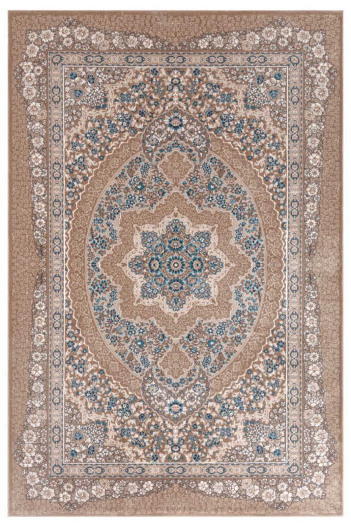 1_org_zoom Amasra Bej Mavi Halı Yumuşak Oturma Odası Salon Çocuk Odası Mutfak Halısı 23058