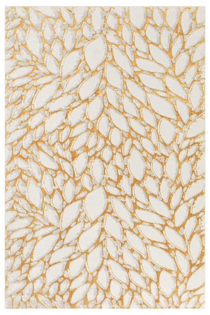 1_org_zoom Wilto Sarı Beyaz Halı Yumuşak Oturma Odası Salon Çocuk Odası Mutfak Halısı PF100 23094