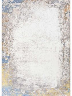 Wilto Mavi Sarı Halı Yumuşak Oturma Odası Salon Çocuk Odası Mutfak Halısı Pf166