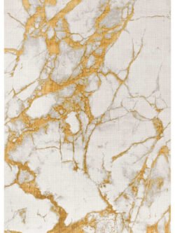 Wilto Beyaz Sarı Halı Yumuşak Oturma Odası Salon Çocuk Odası Mutfak Halısı PF229