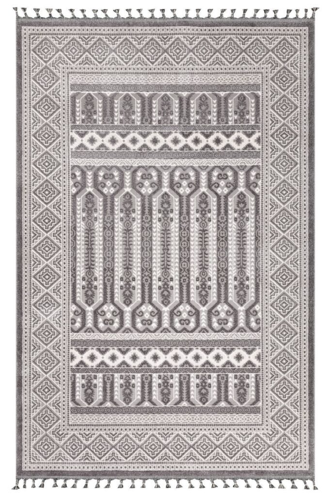 1_org_zoom Elmina Gri Halı Yumuşak Oturma Odası Salon Çocuk Odası Mutfak Halısı Q 23256