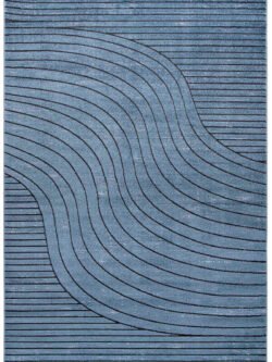 Elmina Mavi Halı Yumuşak Oturma Odası Salon Çocuk Odası Mutfak Halısı Qp045