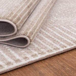 Elmina Açık Bej Halı Yumuşak Oturma Odası Salon Çocuk Odası Mutfak Halısı QP048 - Vintage Halı