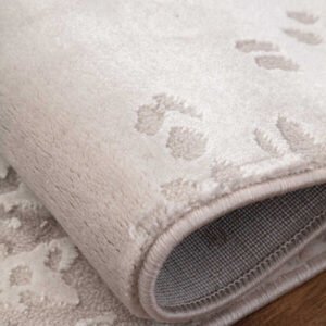 Bafra Beyaz Gri Halı Yumuşak Oturma Odası Salon Çocuk Odası Mutfak Halısı T1198 - Vintage Halı