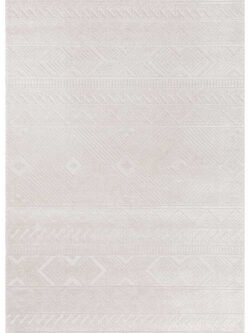 Elmina Beyaz Halı Yumuşak Oturma Odası Salon Çocuk Odası Mutfak Halısı F0326