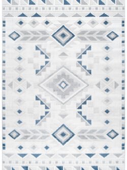 Roma Gri Mavi Halı Modern Dokuma Halı Yumuşak Oturma Odası Salon Çocuk Odası Mutfak Halısı F0353