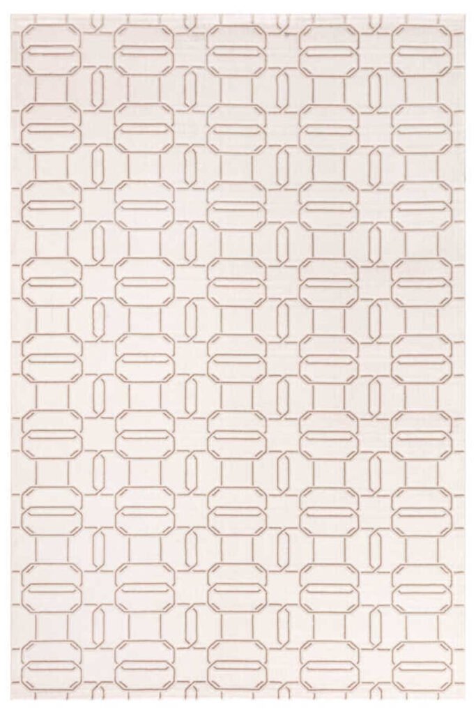 1_org_zoom Troya Beyaz Kahve Halı Yumuşak Oturma Odası Salon Çocuk Odası Mutfak Halısı J0095 21877