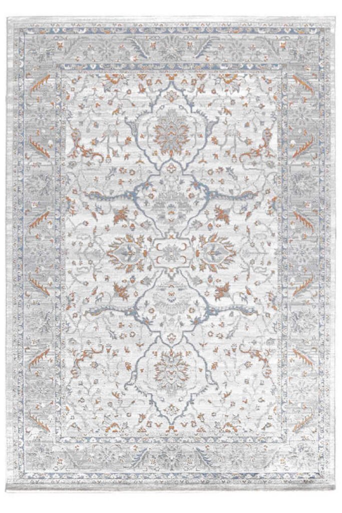 1_org_zoom Paradise Beyaz Gri Halı Modern Dokuma Halı Yumuşak Oturma Odası Salon Çocuk Odası Mutfak Halısı