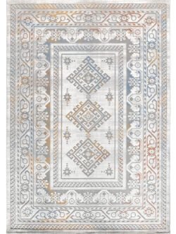 Paradise Gri Mavi Halı Modern Dokuma Halı Yumuşak Oturma Odası Salon Çocuk Odası Mutfak Halısı M082B