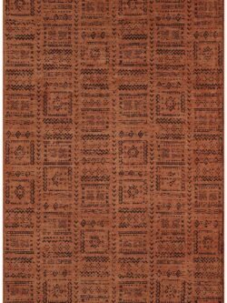 Gaia Kiremit Halı Yıkanabilir Kaymaz Taban Şönil Kilim Dokuma Pamuk Taban Kilim 10320