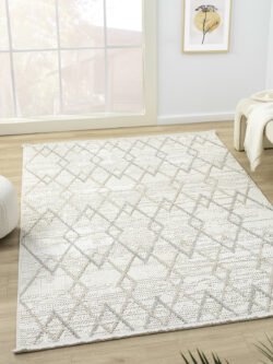 Viola Beyaz Gri Vizon Salon Oturma Odasi Çocuk Odasi Yatak Odasi Halisi VIO307