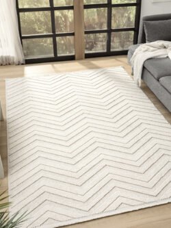 Fizy Beyaz Halı Loop Sisal Halı Modern Dokuma Oturma Odası Salon Halısı 13797A