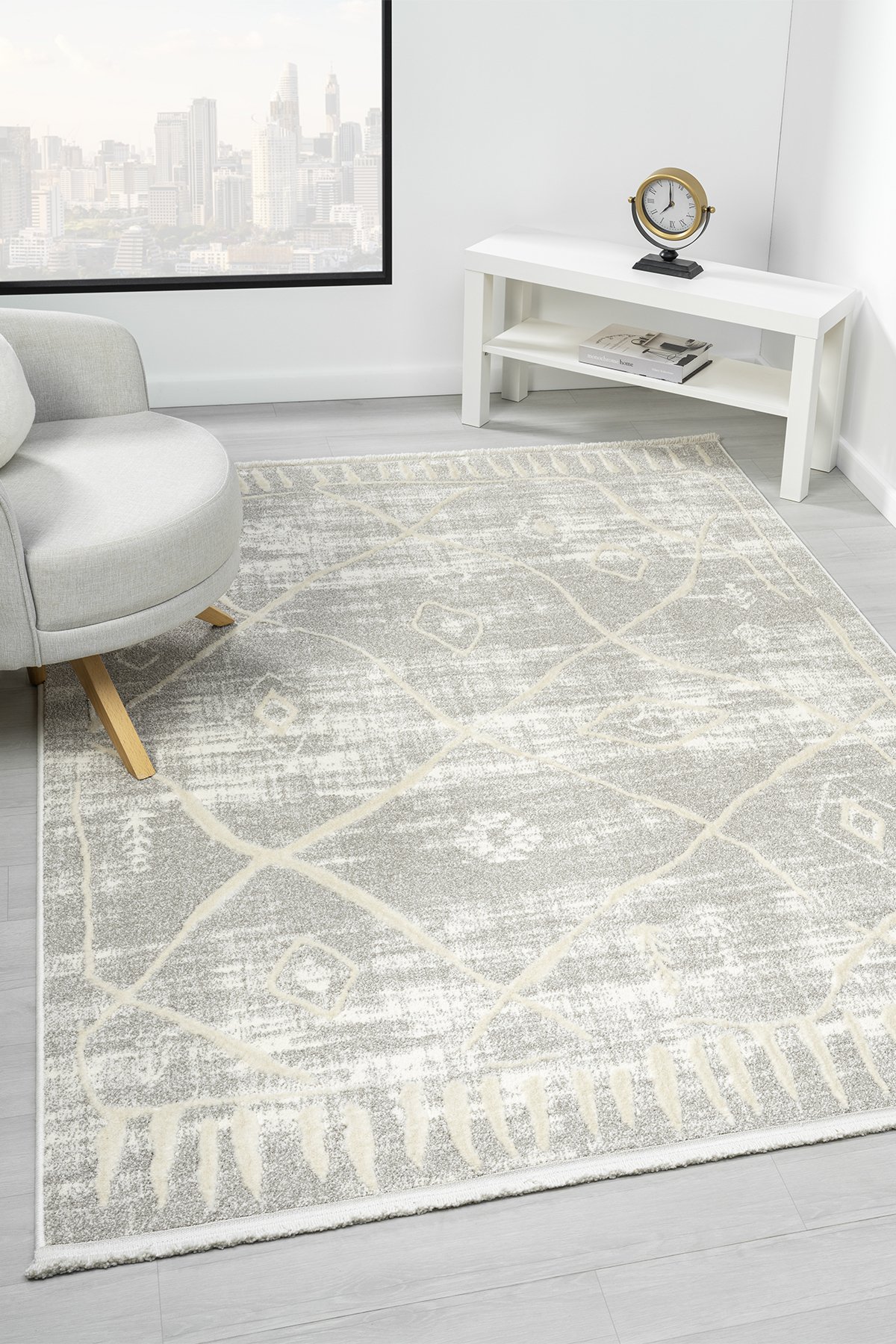 1_org_zoom Ventura Gri Shaggy Yumusak Post Pelus Salon Oturma Odasi Halisi VNT102 25877