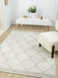 Viola Beyaz Bej Salon Oturma Odasi Çocuk Odasi Yatak Odasi Halisi VIO302