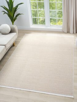 Knidos Bej Halı Yumuşak Dokulu Akrilik Halı Oturma Odası Salon Yatak Odası Halısı 13558A