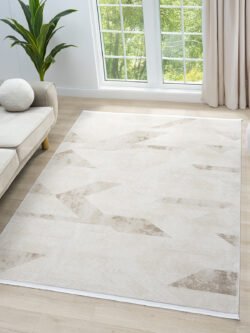 Knidos Bej Halı Yumuşak Dokulu Akrilik Halı Oturma Odası Salon Yatak Odası Halısı 14108A