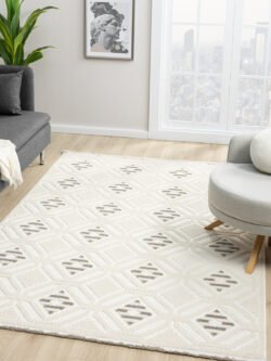 Harmoni Beyaz Gri Salon Oturma Odasi Çocuk Odasi Yatak Odasi Halisi HRM212