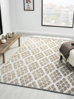 Ipar Bej Çift Taraflı Kilim Salon Oturma Odası Çocuk Odası Yatak Odası Halısı Ip0048