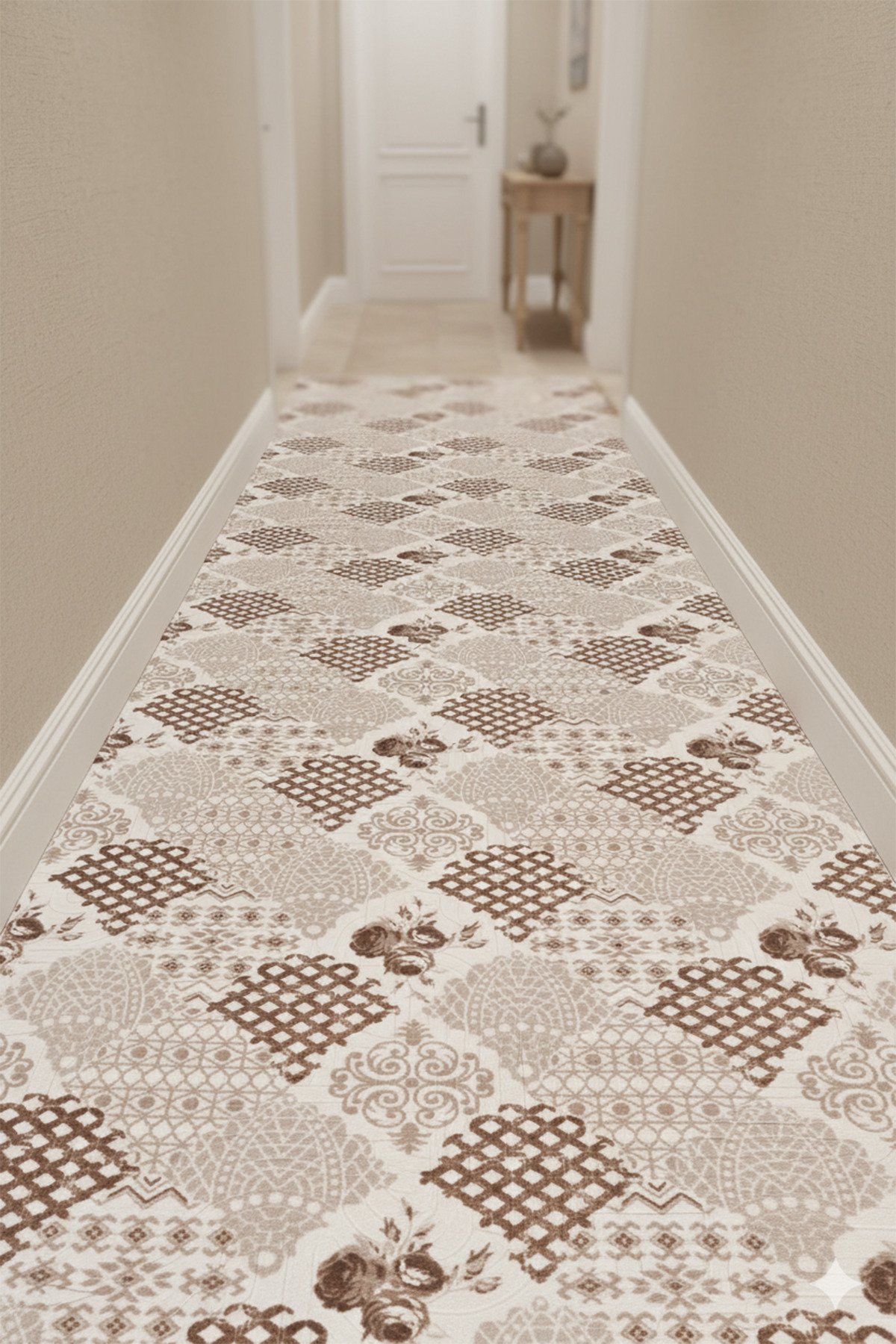 1_org_zoom Baskı Dört Mevsim Kaymaz Yıkanabilir Kesme Koridor Mutfak ve Oda Kesme Yolluk Halı 29212