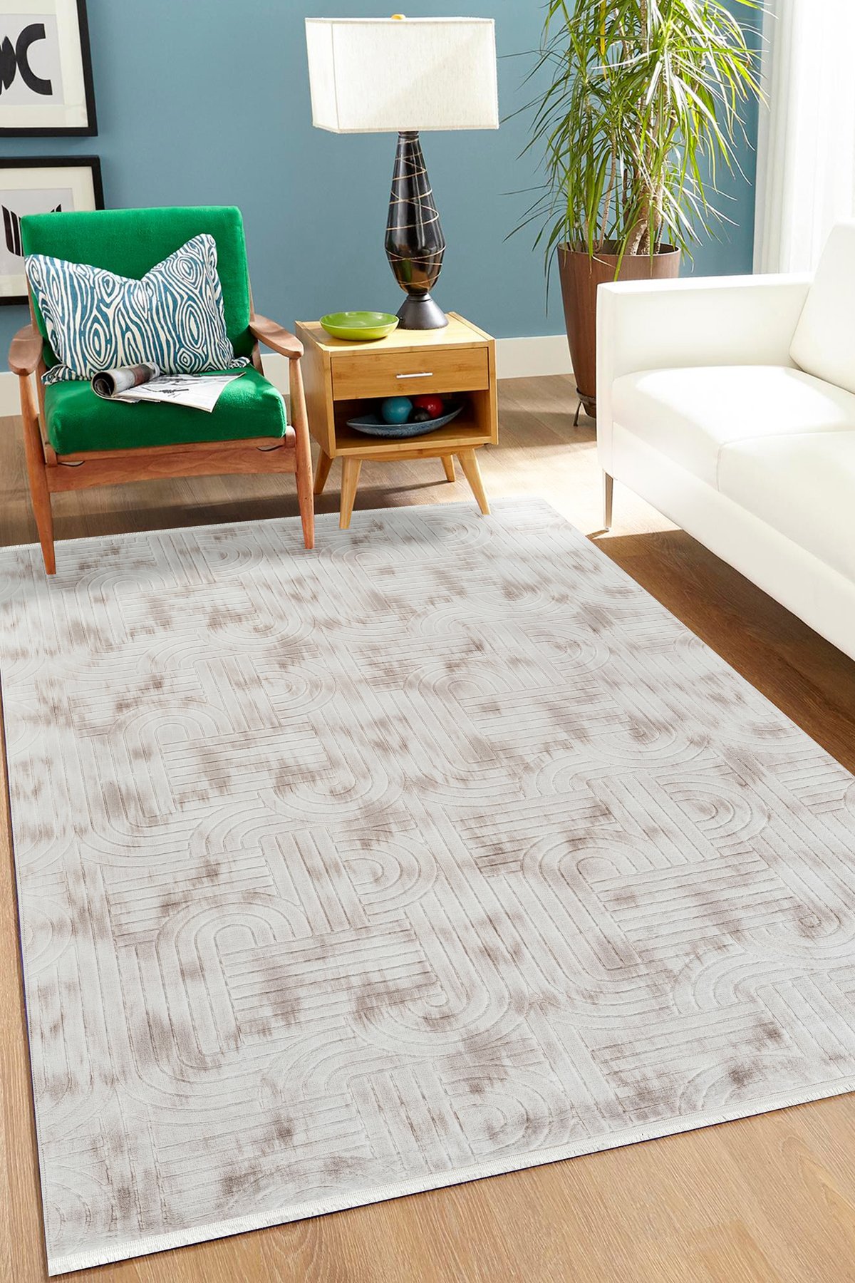 1_org_zoom Dört Mevsim Bambu Kaymaz Yıkanabilir Kesme Koridor Mutfak Salon Yatak Oturma Oda Yolluk Halı 29389