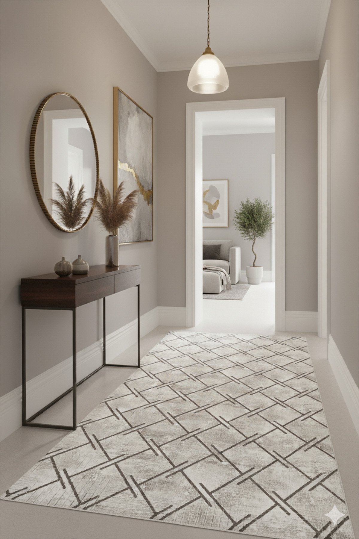 1_org_zoom Dört Mevsim Kaymaz Yıkanabilir Kesme Koridor Mutfak Salon Yatak Oturma ve Oda Yolluk Halı 29595