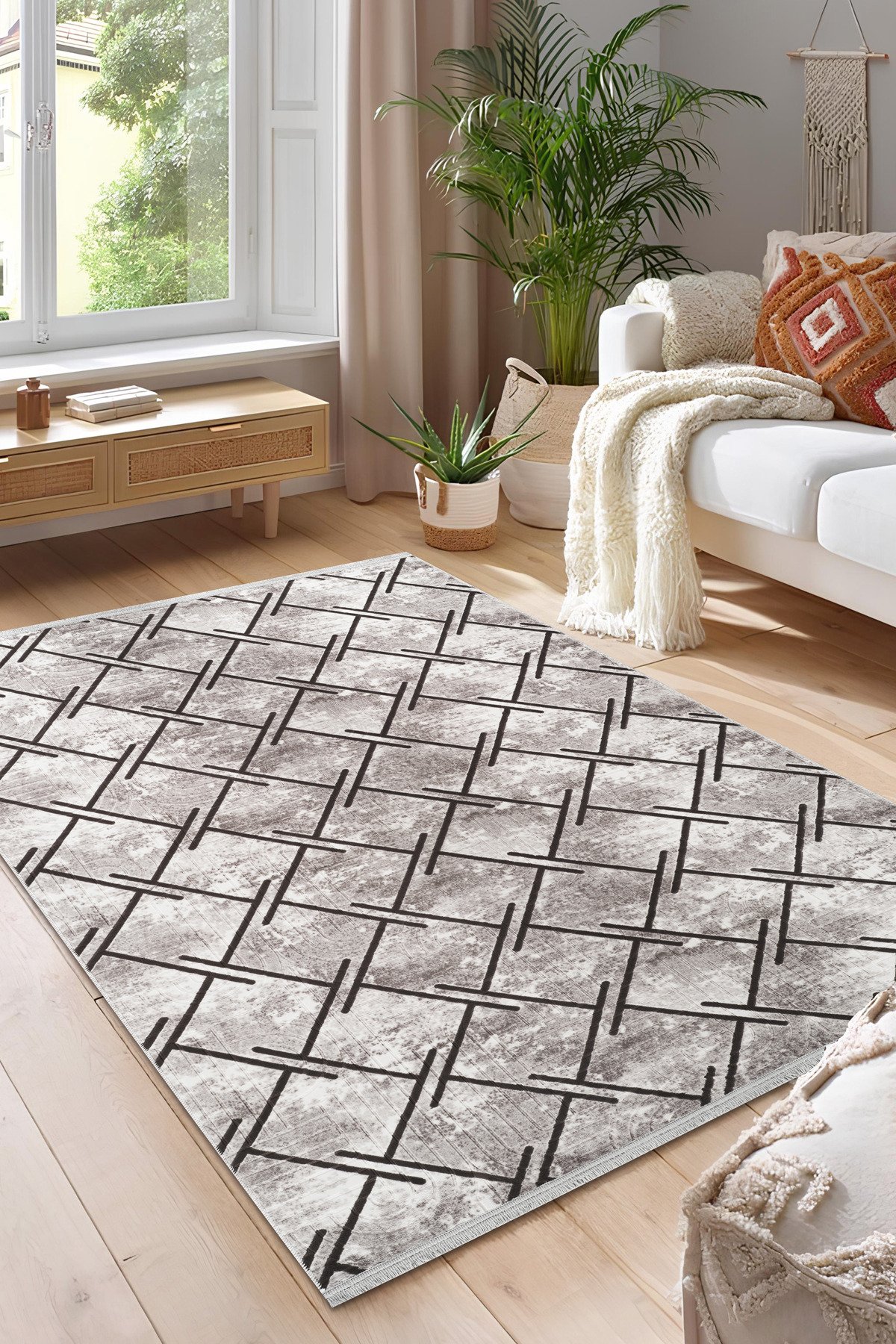 1_org_zoom Dört Mevsim Kaymaz Yıkanabilir Kesme Koridor Mutfak Salon Yatak Oturma ve Oda Yolluk Halı 29598