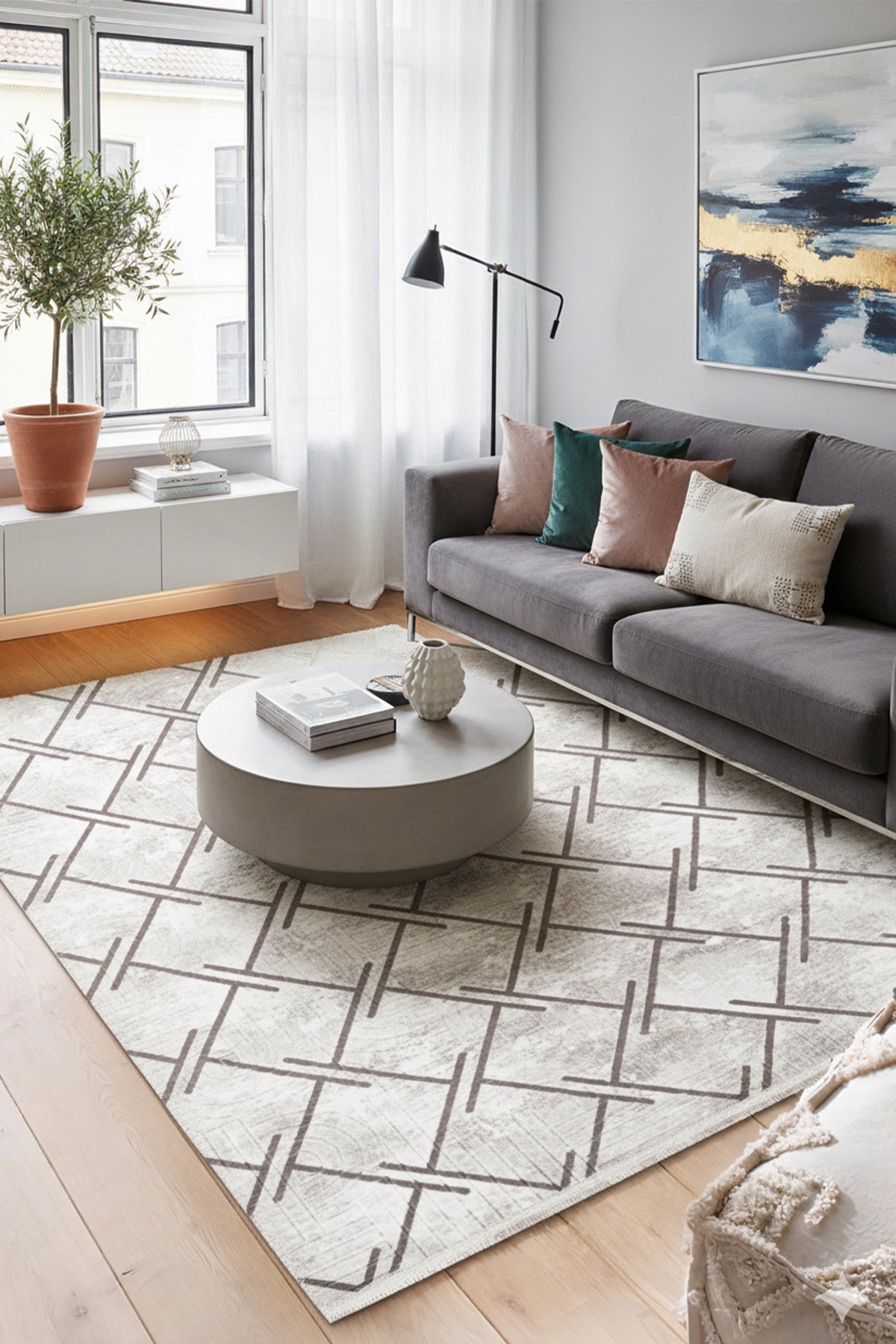 1_org_zoom Dört Mevsim Kaymaz Yıkanabilir Kesme Koridor Mutfak Salon Yatak Oturma ve Oda Yolluk Halı 29603