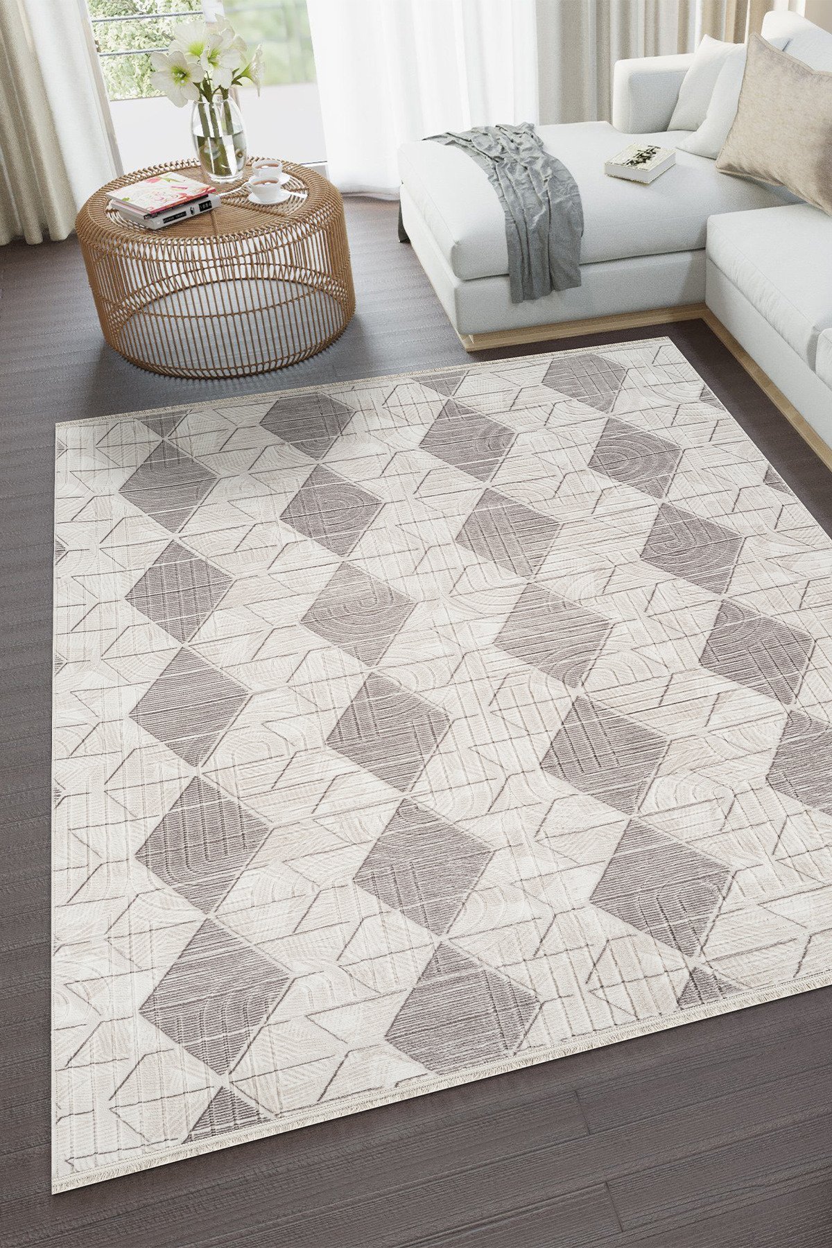 1_org_zoom Modern Desenli Dört Mevsim Kaymaz Yıkanabilir Kesme Koridor Mutfak ve Oda Kesme Yolluk Halı 29869