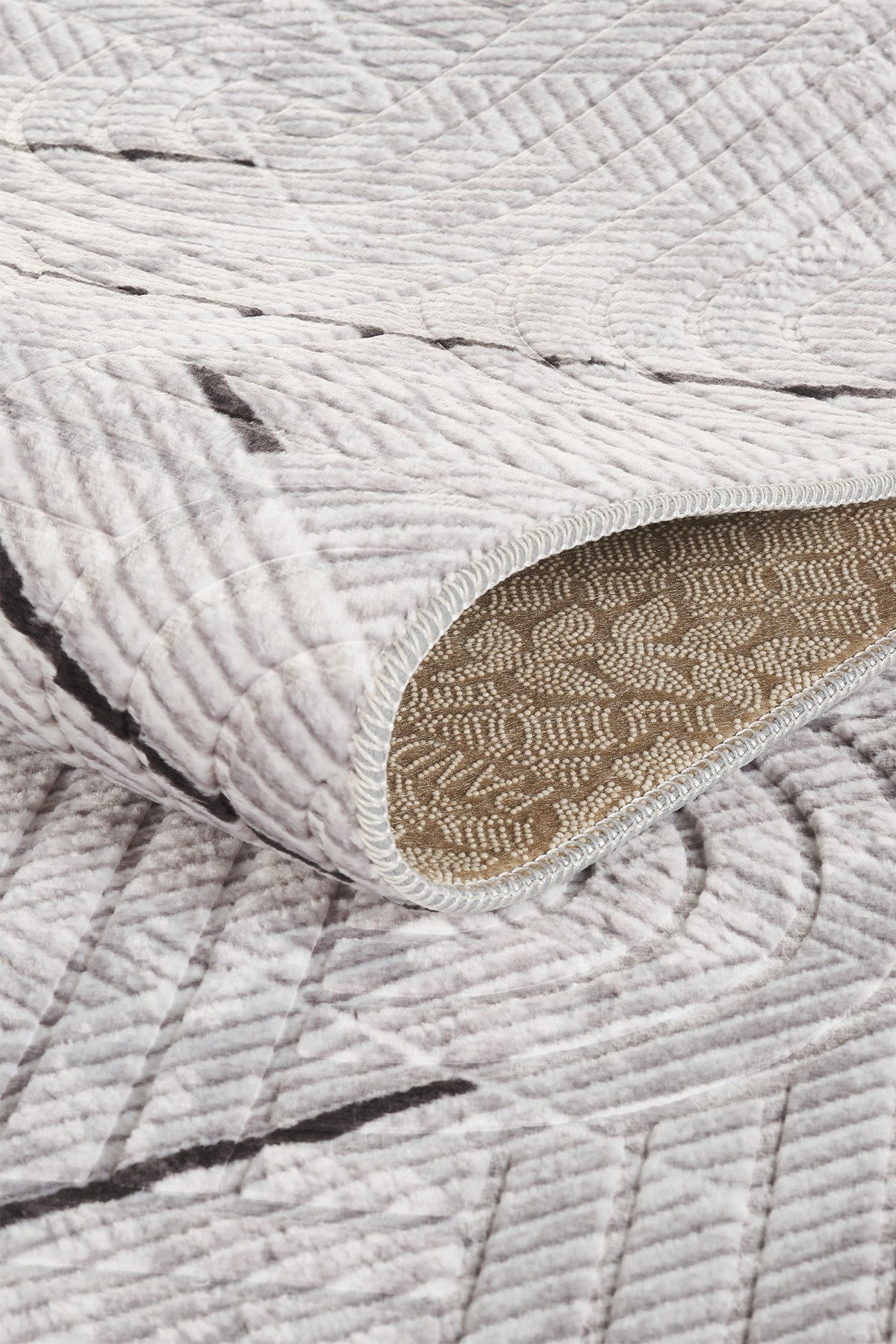 1_org_zoom Modern Desenli Bambu Dört Mevsim Kaymaz Yıkanabilir Kesme Koridor Mutfak ve Oda Kesme Yolluk Halı