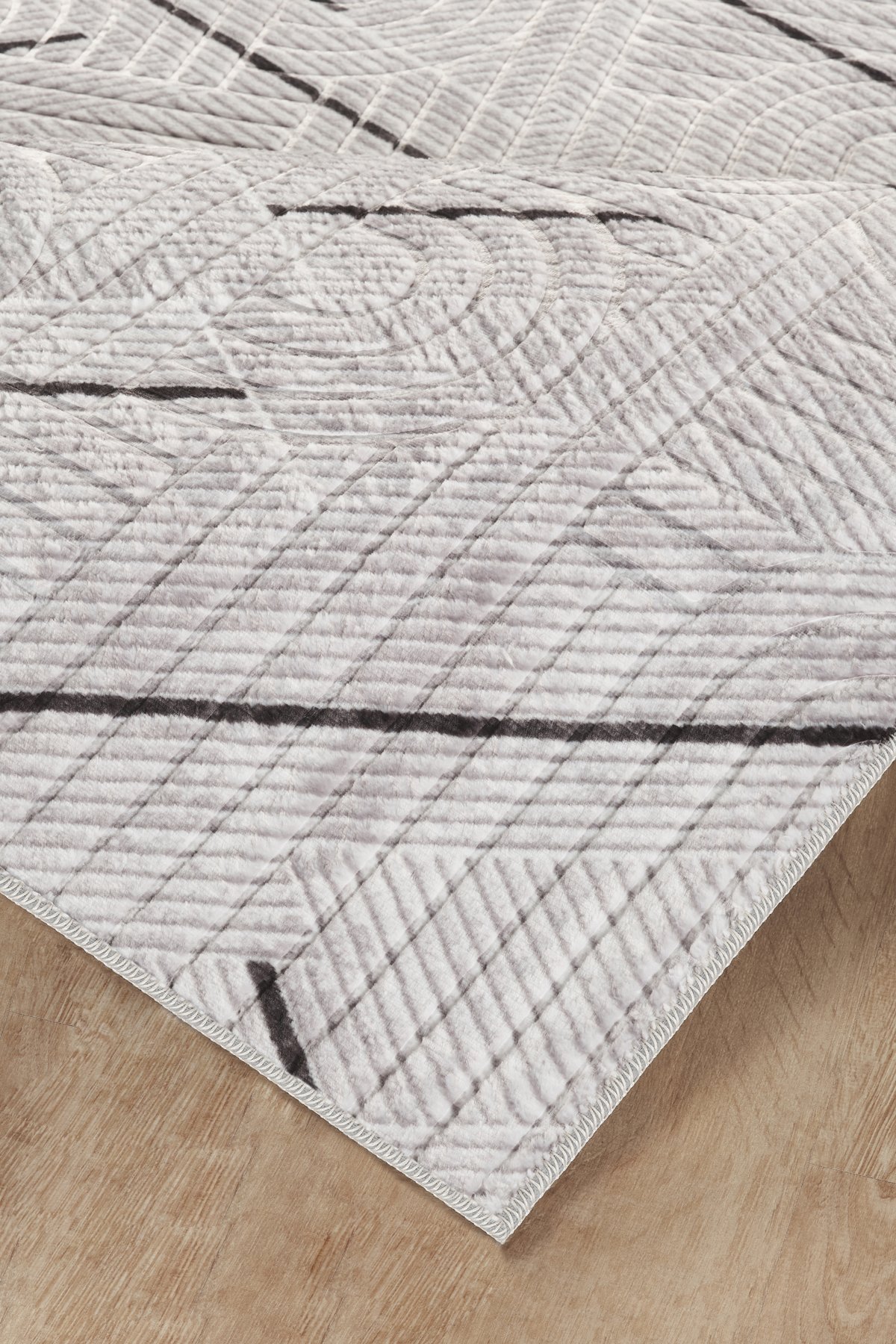 1_org_zoom Modern Desenli Bambu Dört Mevsim Kaymaz Yıkanabilir Kesme Koridor Mutfak ve Oda Kesme Yolluk Halı