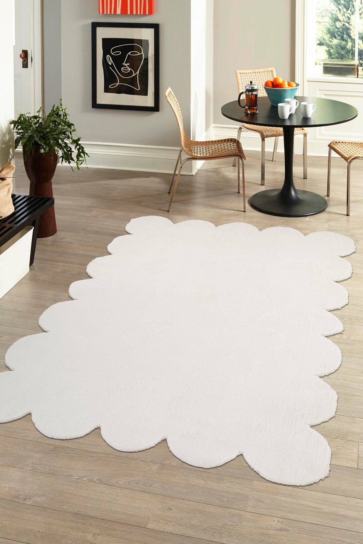 1_org_zoom Post Özel Lazer Kesim Şekilli Yumuşak Pofuduk Halı Yolluk Oturma Salon Çocuk Odası 30607