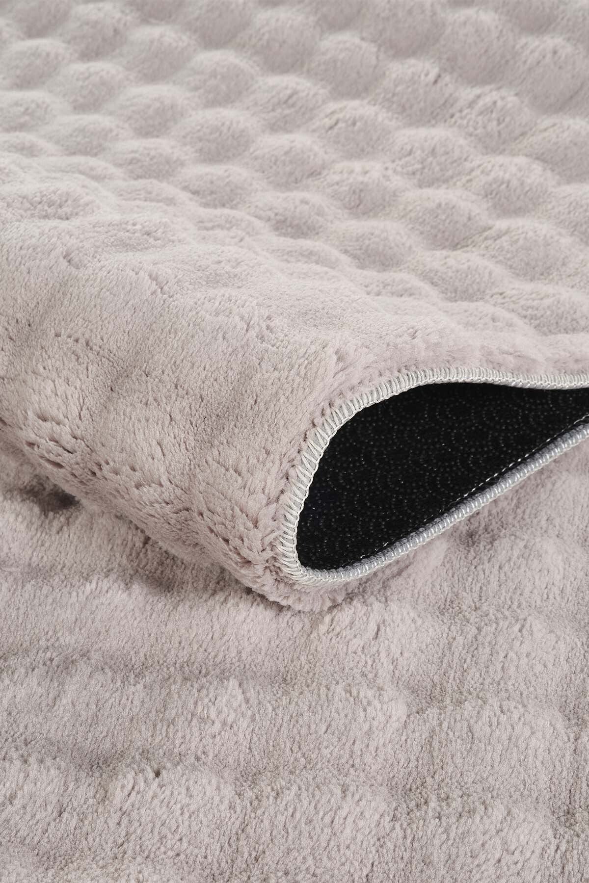 1_org_zoom Bubble Puffy Post Peluş Kesme Halı Yolluk Kaymaz Taban Yıkanabilir Pofuduk Oturma Salon Çocuk