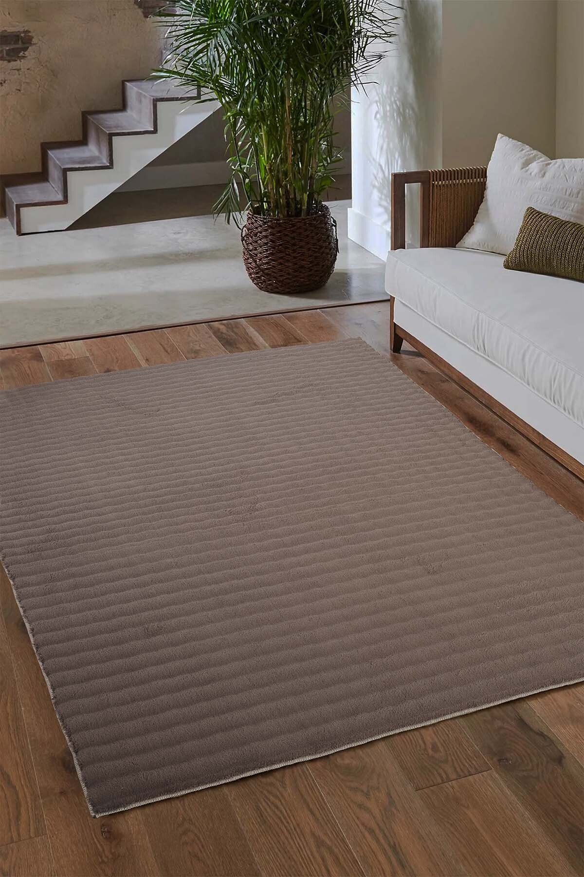 1_org_zoom Bubble Puffy Post Peluş Kesme Halı Yolluk Kaymaz Taban Yıkanabilir Pofuduk Oturma Salon Çocuk