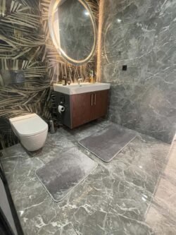 2'li Yıkanabilir Kaymaz Taban Post Banyo Halısı Peluş Halı Klozet Takımı